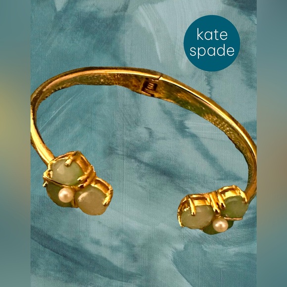 kate spade Hinged Cuff Bracelet Sea Green Multi Stone. Earrings sold separately - Picture 1 of 3